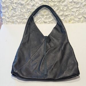 Marlon Black Leather Hobo Bag